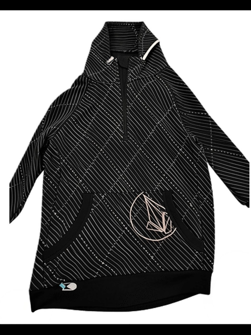Volcom Black Geo-Print Hoodie Jacket